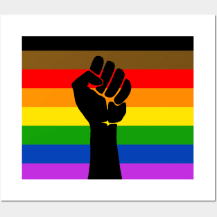 Philly Pride Flag - Black Fist Posters and Art